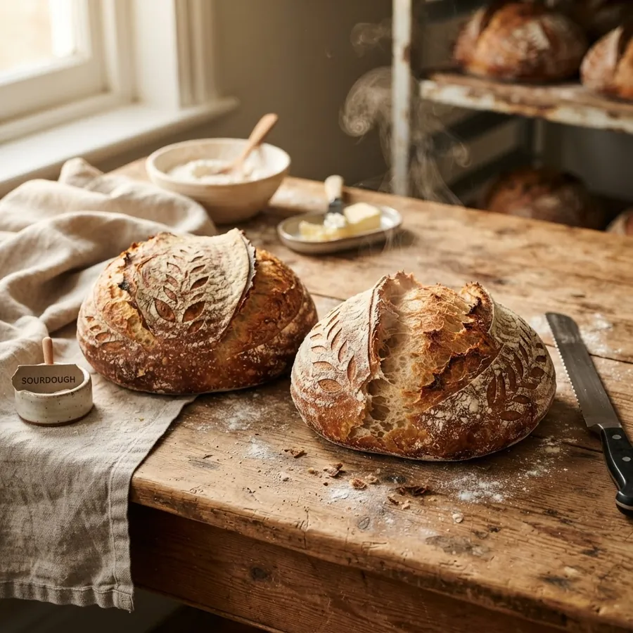 Artisan sourdough loaves